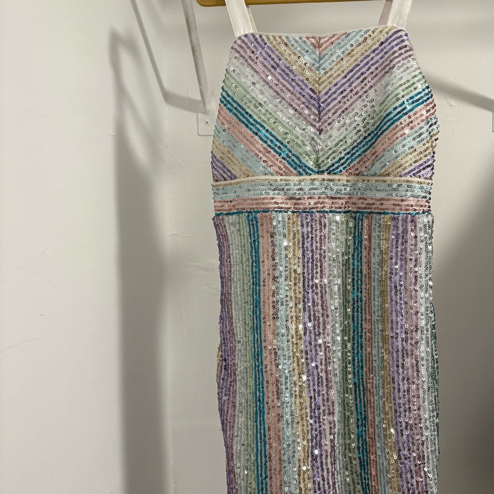 Cat & Jack Colorful Stripped Sequin Dress